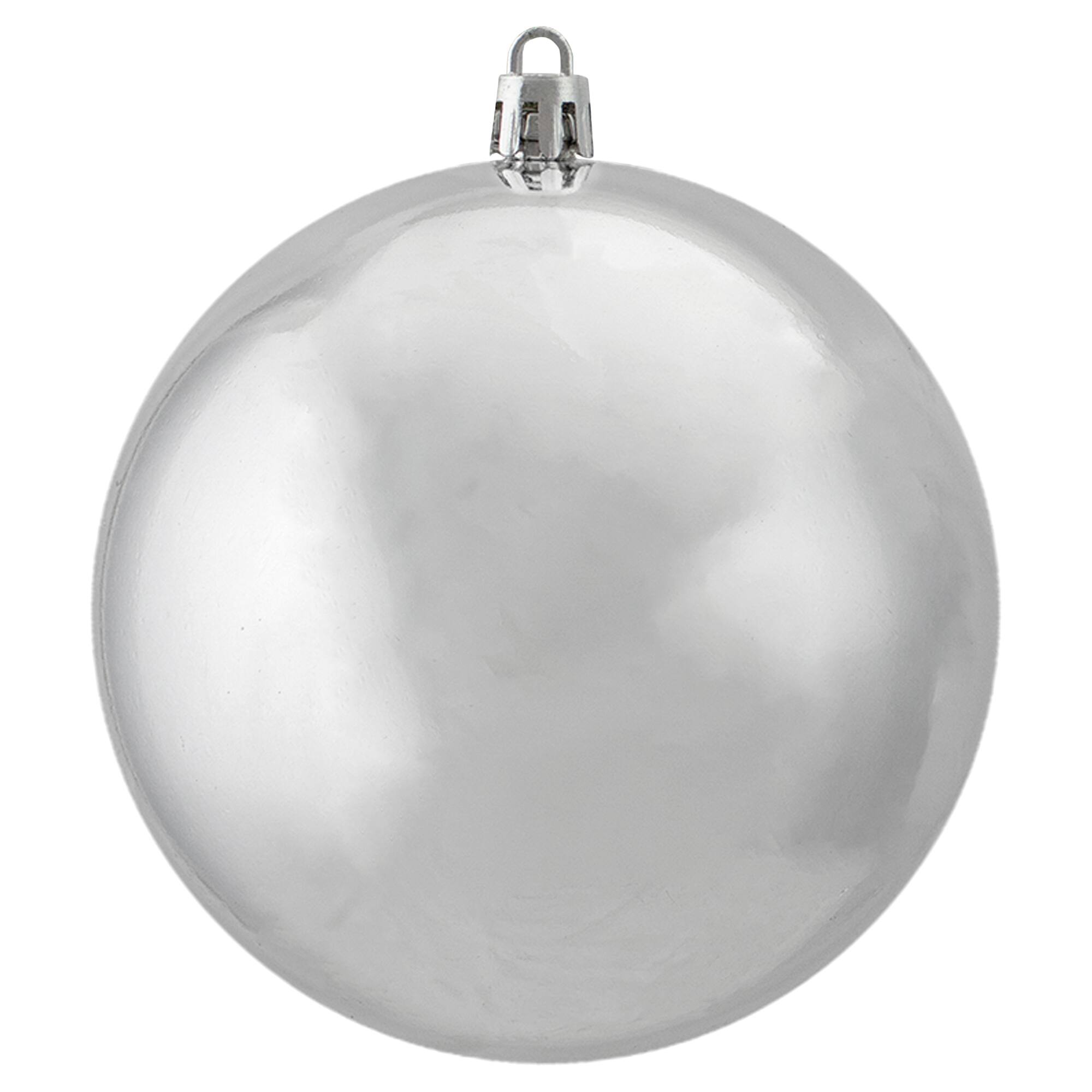 12ct. 4" Shiny Silver Shatterproof Ball Ornaments
